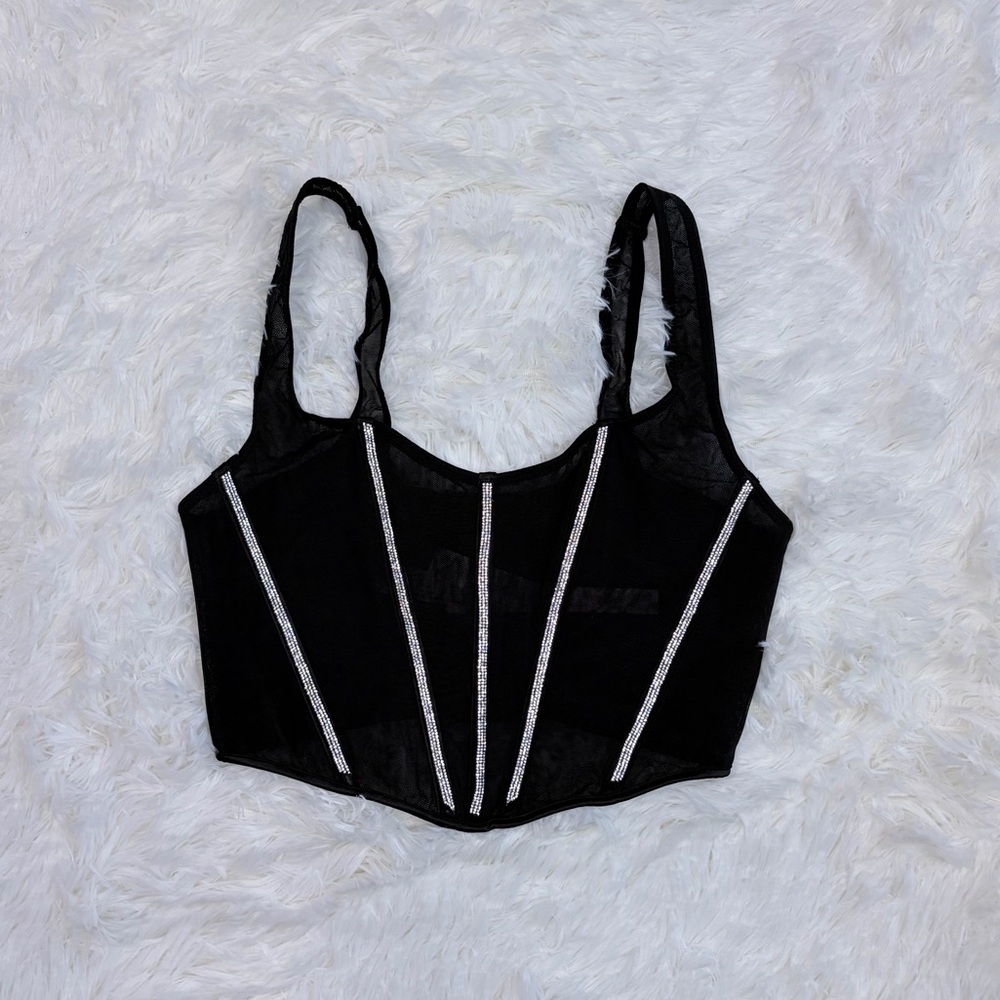 Victoria’s Secret Rhinestone Mesh Corset